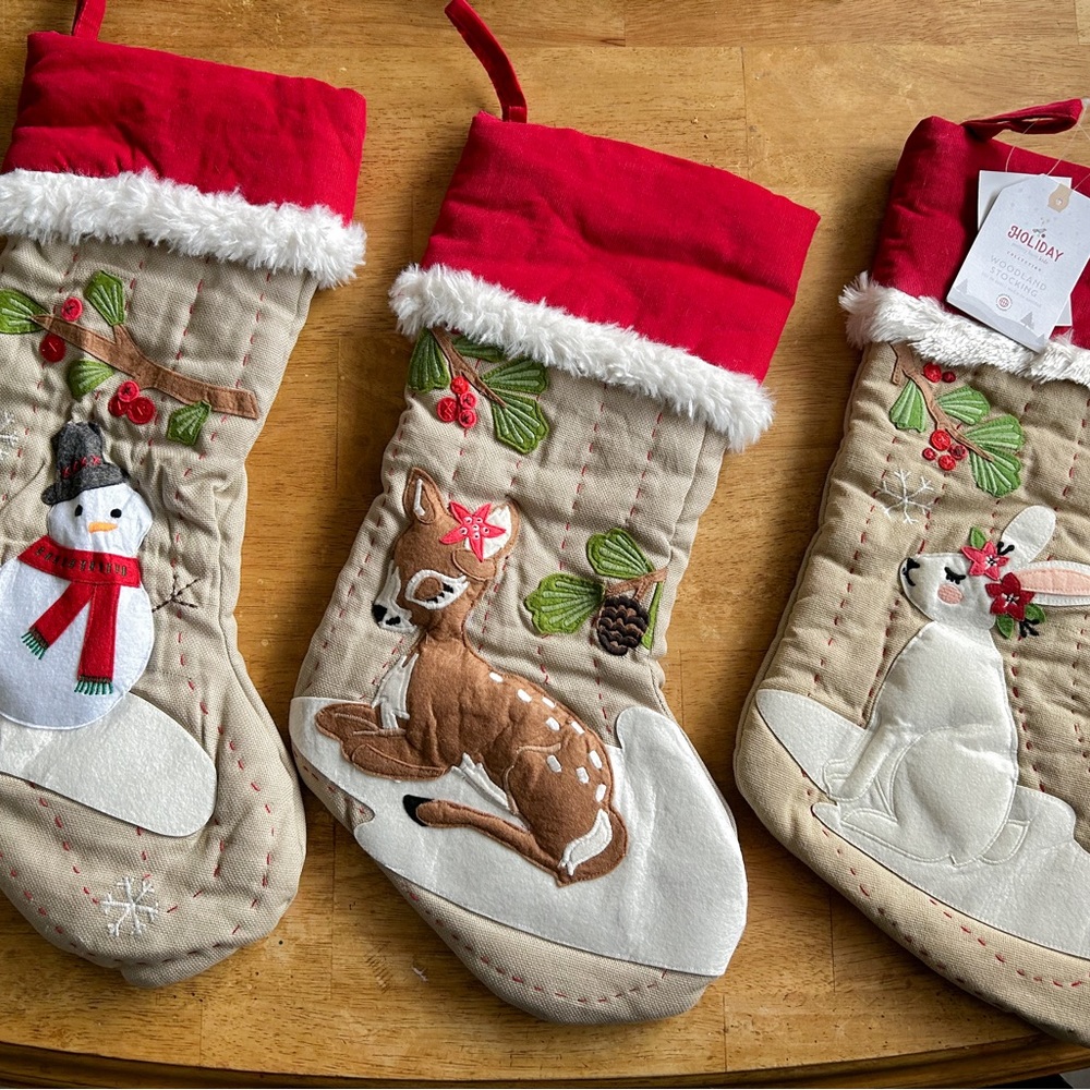 Pottery Barn Kids Woodland Christmas Stockings